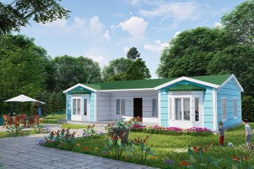 Einstöckiges Stahlhaus