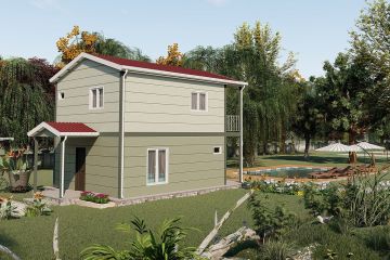 Doppelstöckiges Stahlhaus