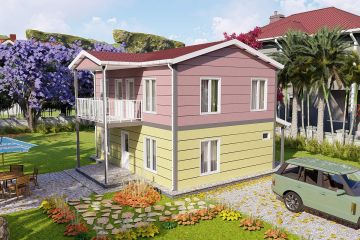 Doppelstöckiges Stahlhaus