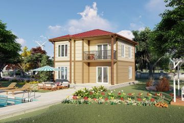 Doppelstöckiges Stahlhaus