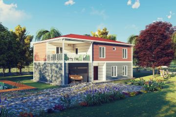 Doppelstöckiges Stahlhaus